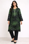 Lawn Printed Black & Green Shirt