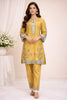 Yellow Printed Lawn Shirt & Trouser Set